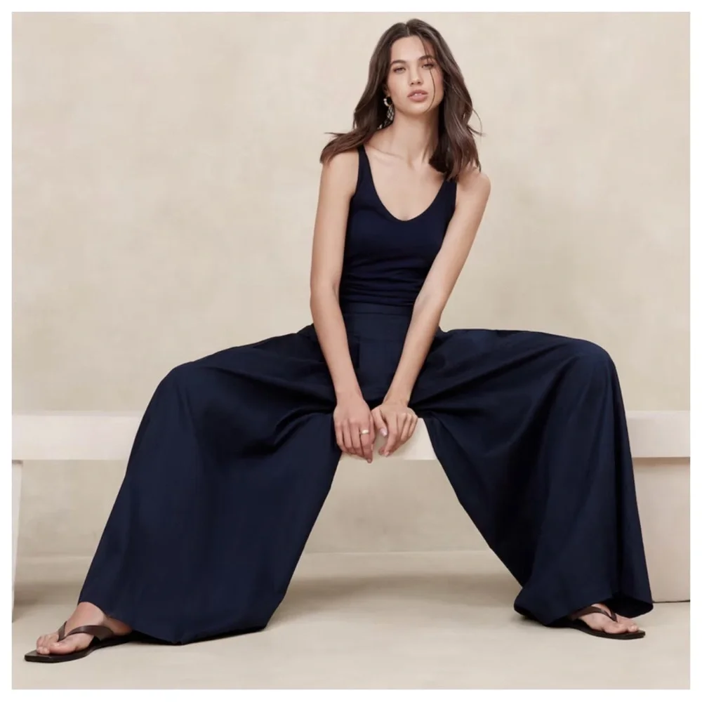 NWT! Banana Republic LINEN-BLEND PALAZZO PANT
